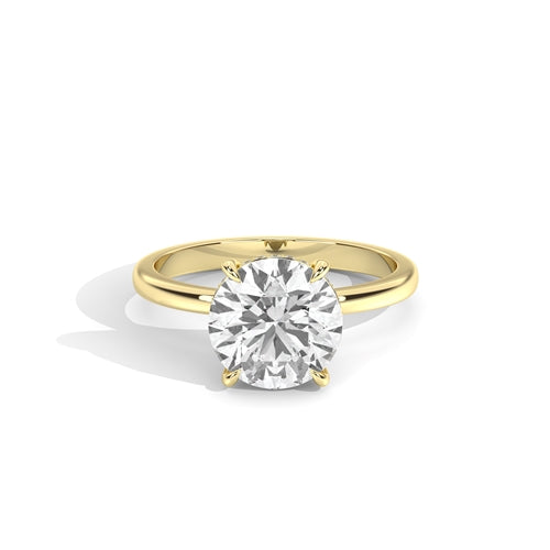 2ct F VS1 Round Lab Solitaire Diamond Ring