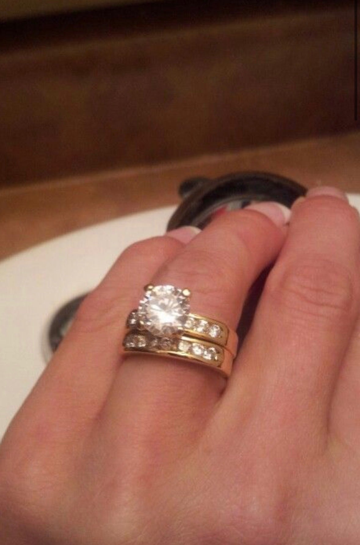 Custom Channel Round lab diamond Engagement and band set. 2 payment split.