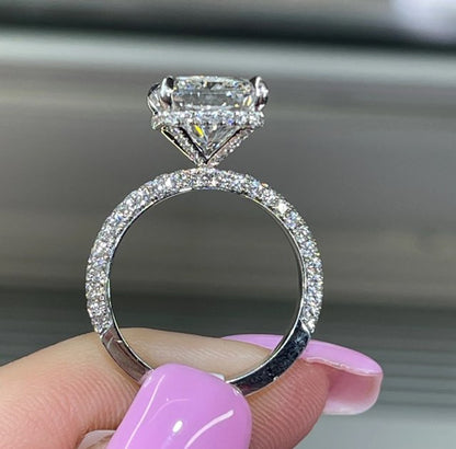 Custom 4.56ct Radiant E VVS2 Lab Diamond Ring