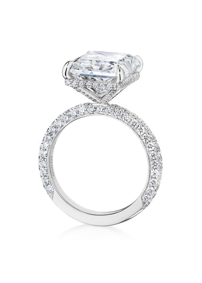 Custom 4.56ct Radiant E VVS2 Lab Diamond Ring