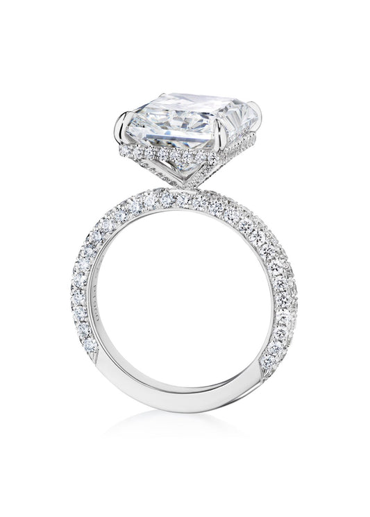 Custom 4.56ct Radiant E VVS2 Lab Diamond Ring