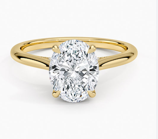 3.5ct F VS1 Oval Bailey Lab Diamond Ring