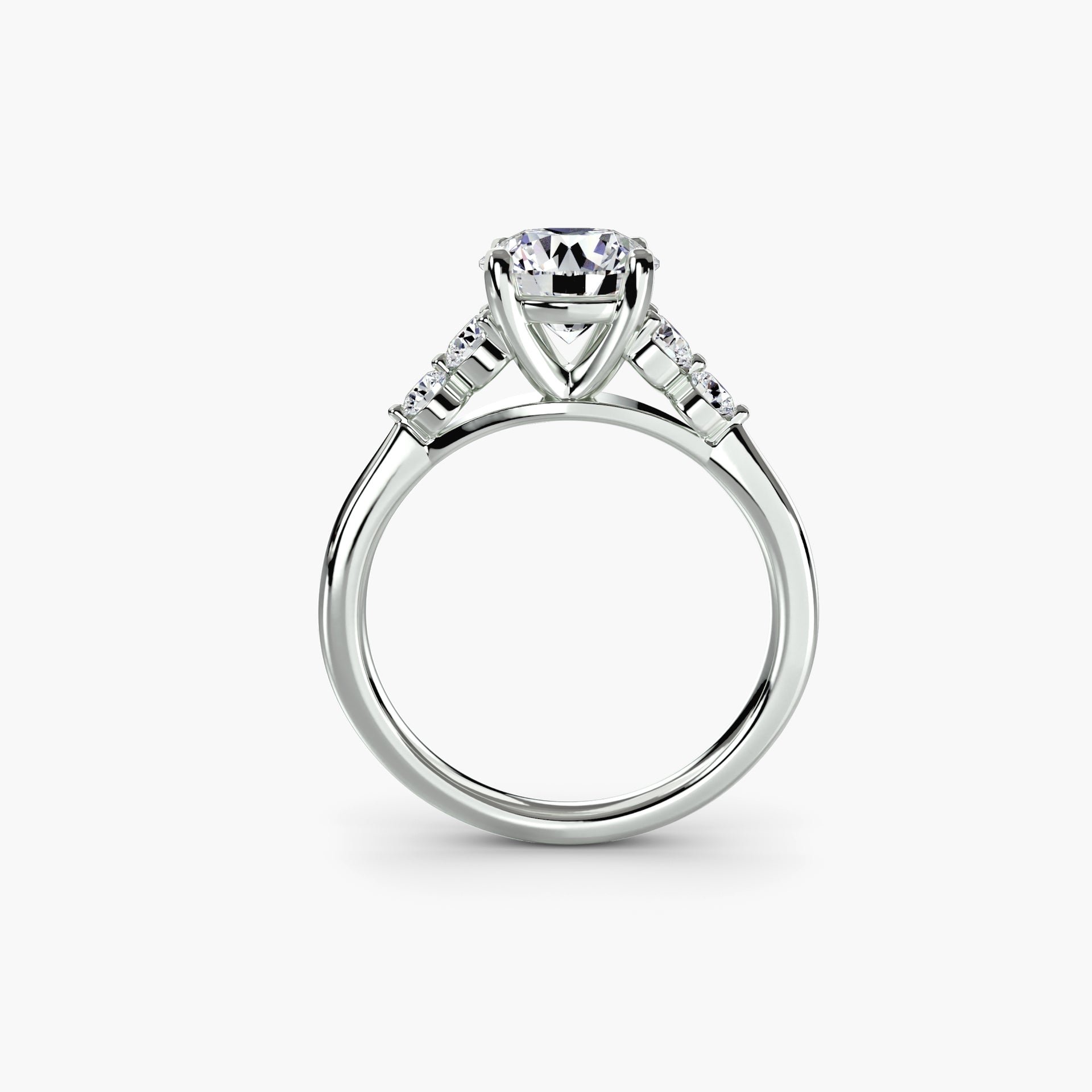 Solitaire with Shoulder Accents 2