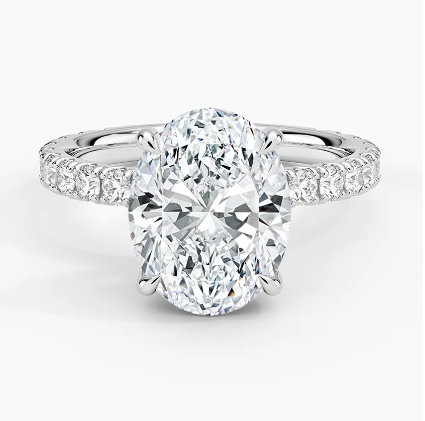 Custom Phoenix design with 4.59 ct D vs1 Lab grown oval