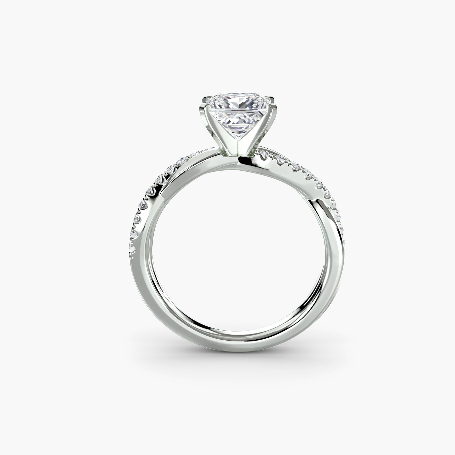 The Emerald Twist Pavé Ring