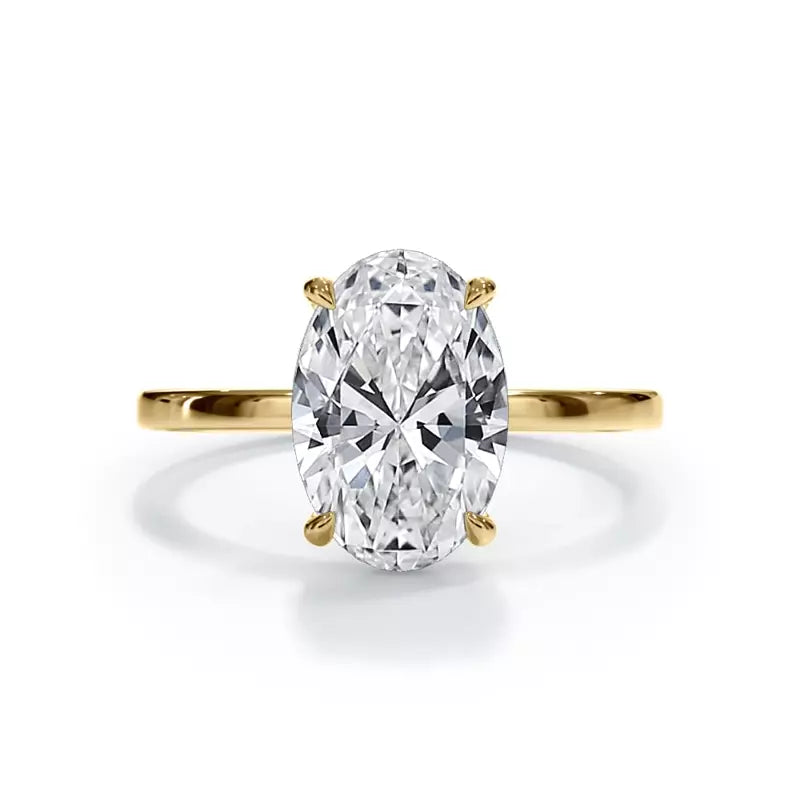 5.33ct Oval Lab Diamond E VS1 in 14k Yellow Gold