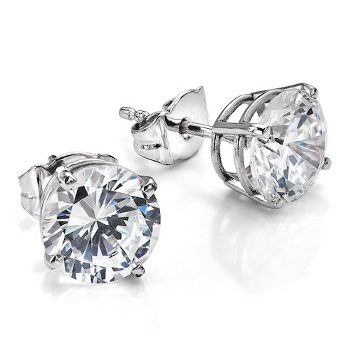 1 Ct Lab-Grown 14K White Gold Diamond Earrings