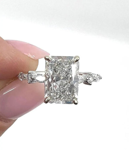 3.09 Ct Sedona Radiant G VS1 Lab Diamond Ring