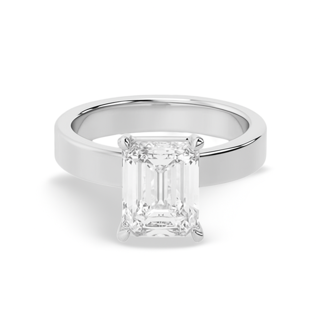Emerald Lab Diamond 3.02ct D VVS2 in 14K White Gold