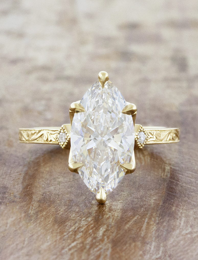 2.53ct Lab Diamond Moval F VS1 2.5mm Shank w/ Hidden Topaz (payment 2of 2)