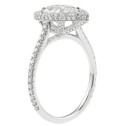 Custom 3.62ct E Vs1 Pear Lab Diamond Ring size 4.5